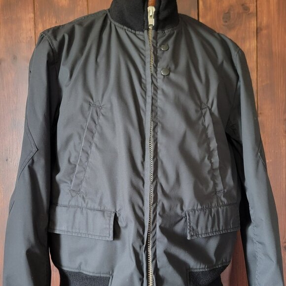 Engineered Garments Men M Black Flight Bomber Jacket USA Wool Lined Nepenthes - Picture 3 of 16